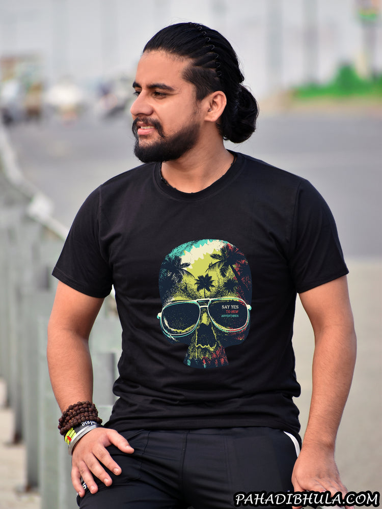 Skull design Cotton T-shirt