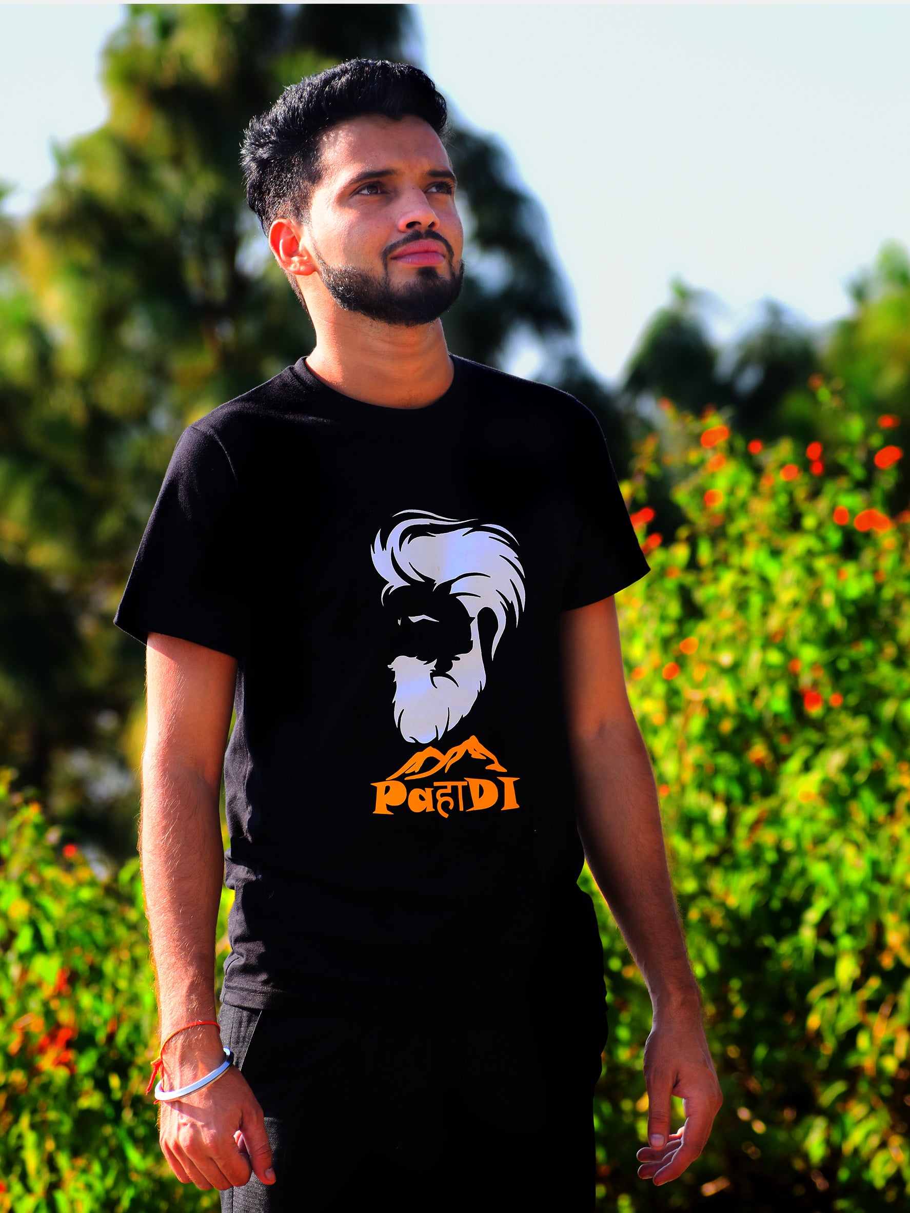 Modern pahadi Black cotton T-shirt