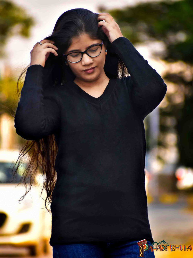 Plain black Sweatshirt for girls